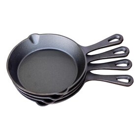 Set van 4 kleine skillets: 16 x 3,3 cm - afbeelding 1