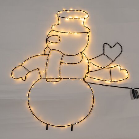 Sneeuwman Zwaaiend Classic Warm LED H60 B50 cm - afbeelding 1