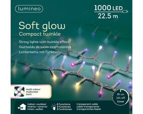 Soft glow compact lights L22,5m 8 functie twinkel effect multi LED - afbeelding 5