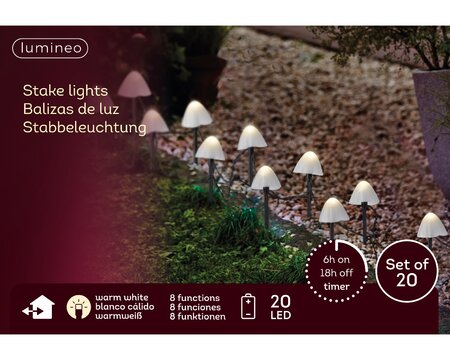 Stake light plastic 8 functie twinkel effect LED - afbeelding 2