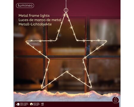 Ster frame metaal Micro LED - afbeelding 1