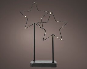 Sterren frame L6 B24 H34cm wit/warm wit Micro LED - afbeelding 2