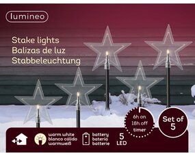 Sterren stake light pvc steady LED - afbeelding 3