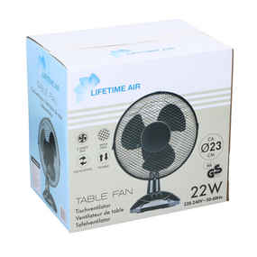 Tafel Ventilator zwart 230V 22cm 22W - afbeelding 4