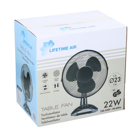 Tafel Ventilator zwart 230V 22cm 22W - afbeelding 3