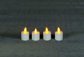 Theelicht Wit Uitbreidingsset Bewegende Vlam 4st. ø5x6cm - afbeelding 2