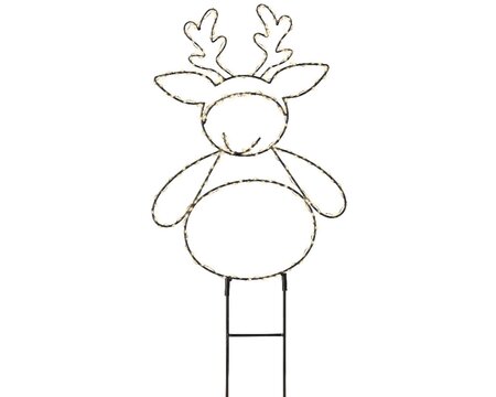 Micro LED tuinsteker metaal reindeer steady buiten