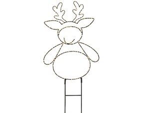 Micro LED tuinsteker metaal reindeer steady buiten