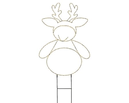 Micro LED tuinsteker metaal reindeer steady buiten