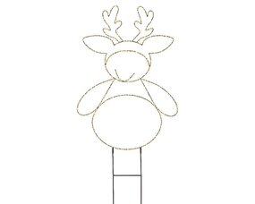 Micro LED tuinsteker metaal reindeer steady buiten