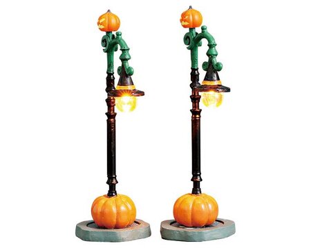 WITCH PUMPKIN PATCH, SET OF 2, B/O (4.5V)