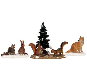 WOODLAND ANIMALS, SET OF 4