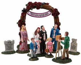 ZOMBIE WEDDING PARTY, SET OF 9