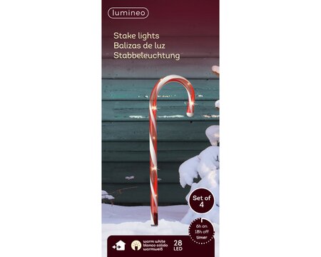 Zuurstokken stake light plastic 8 functie twinkel effect micro LED - afbeelding 2